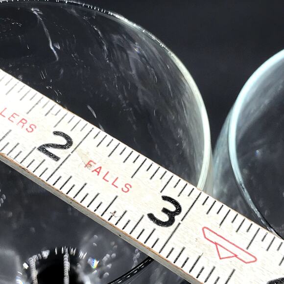 Luminarc of France Signature Black Flute, Wine Glasses 10oz, 12 oz Disc Set of 3 - Picture 6 of 9